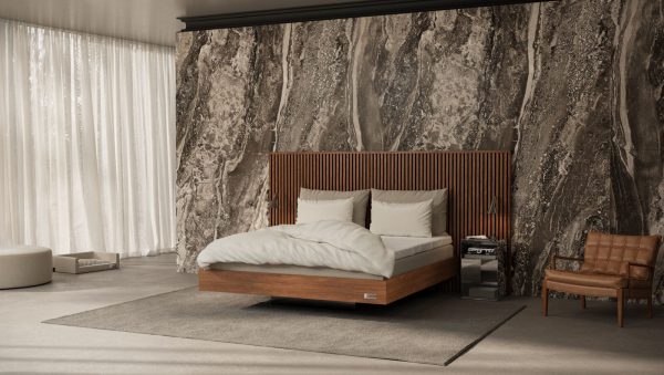 Hallso walnoot bed iconic carpe diem