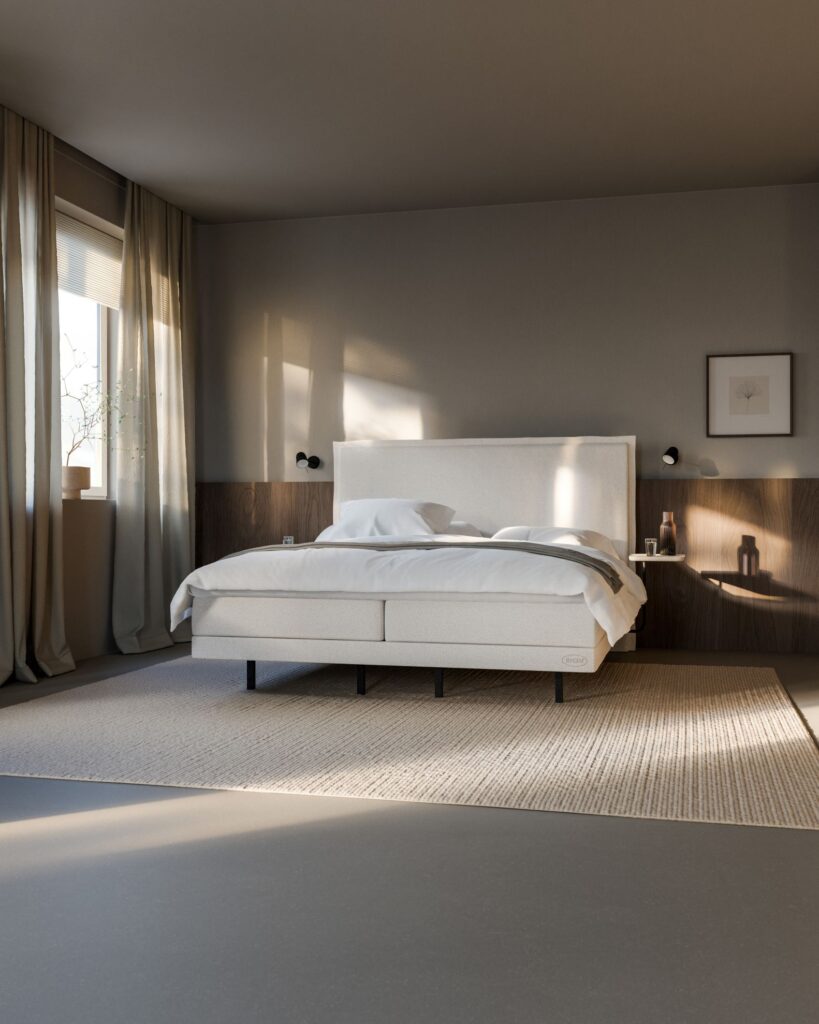 Jensen Prestige boxspring met Lean Seamless base