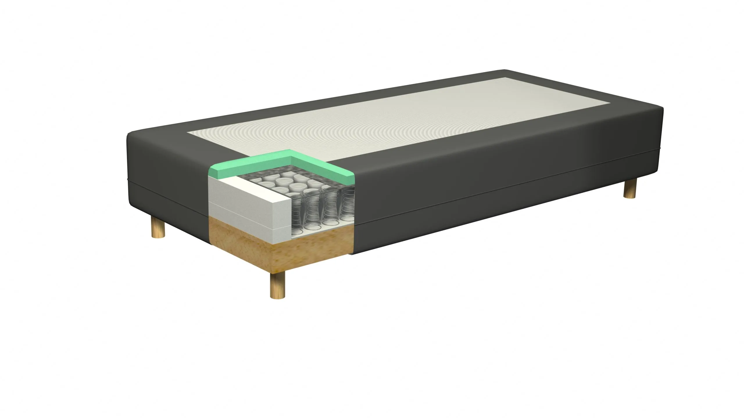 Pullman boxspring Goldline Vast incl. standaard poten