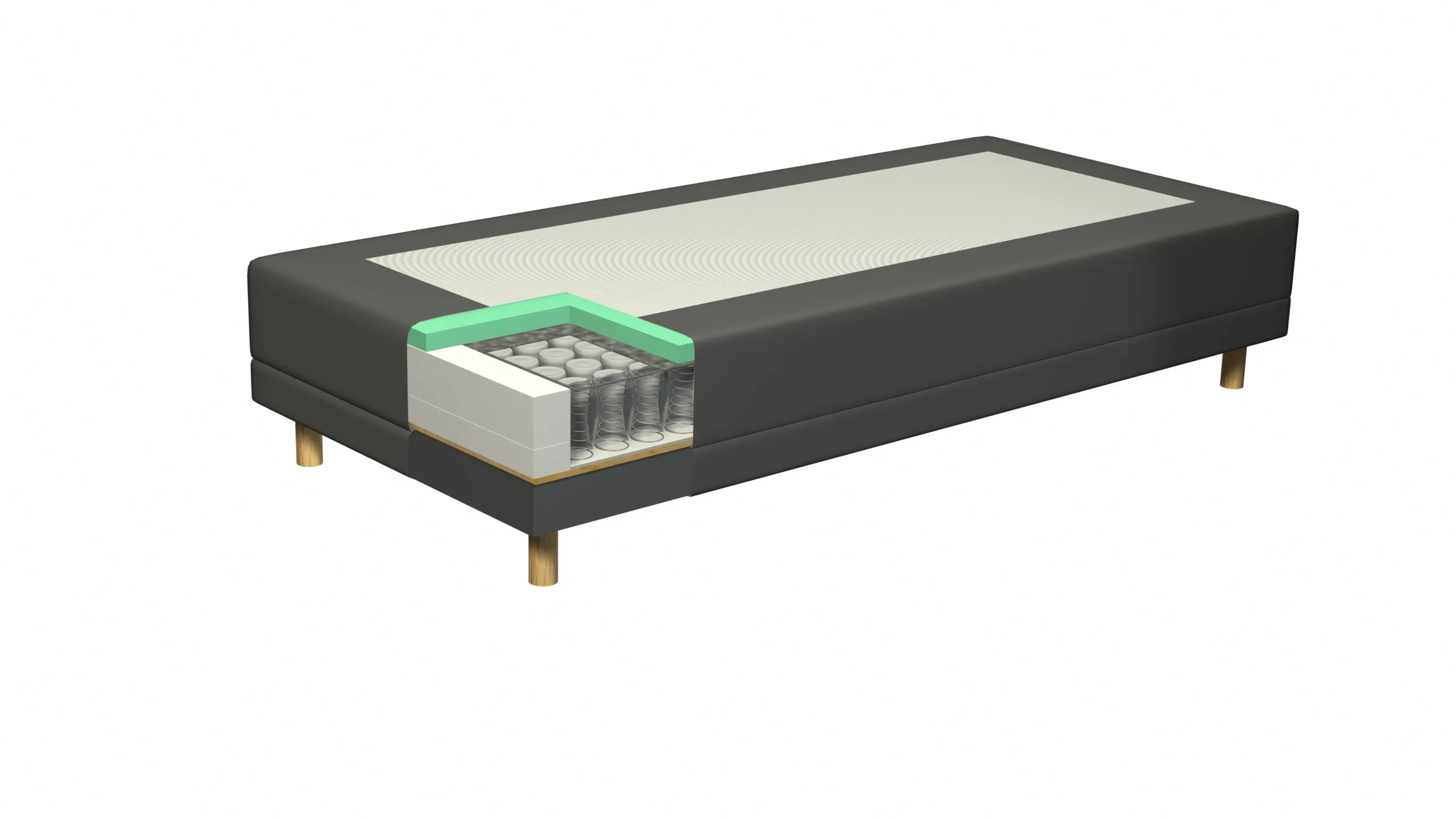 Pullman boxspring Silverline Verstelbaar incl. standaard poten 1 Pullman boxspring Silverline Verstelbaar incl. standaard poten