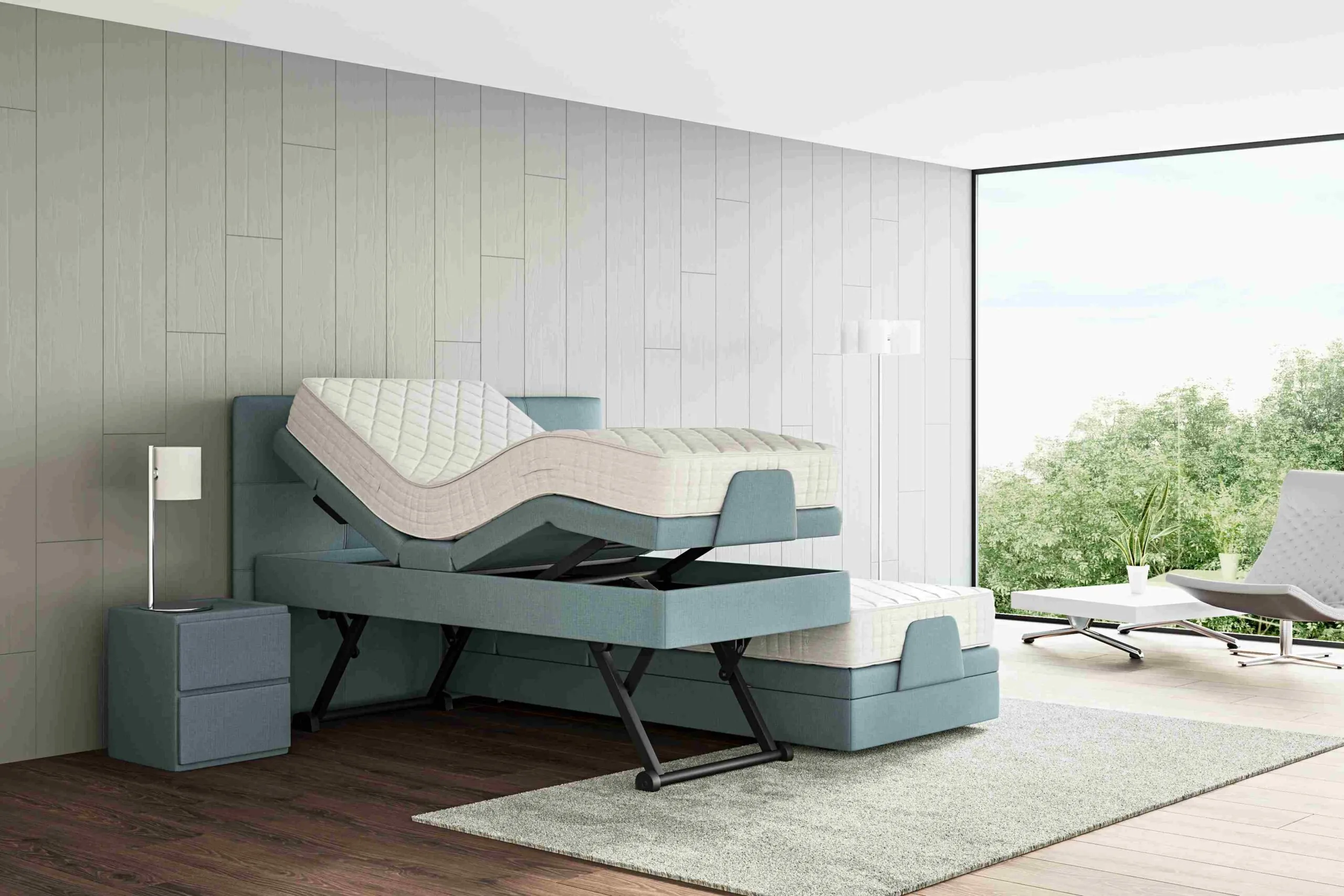 EOS Relax Boxspring met Hoog - Laag functie 1 Boxspring bodem of Boxspring op maat bij Truste