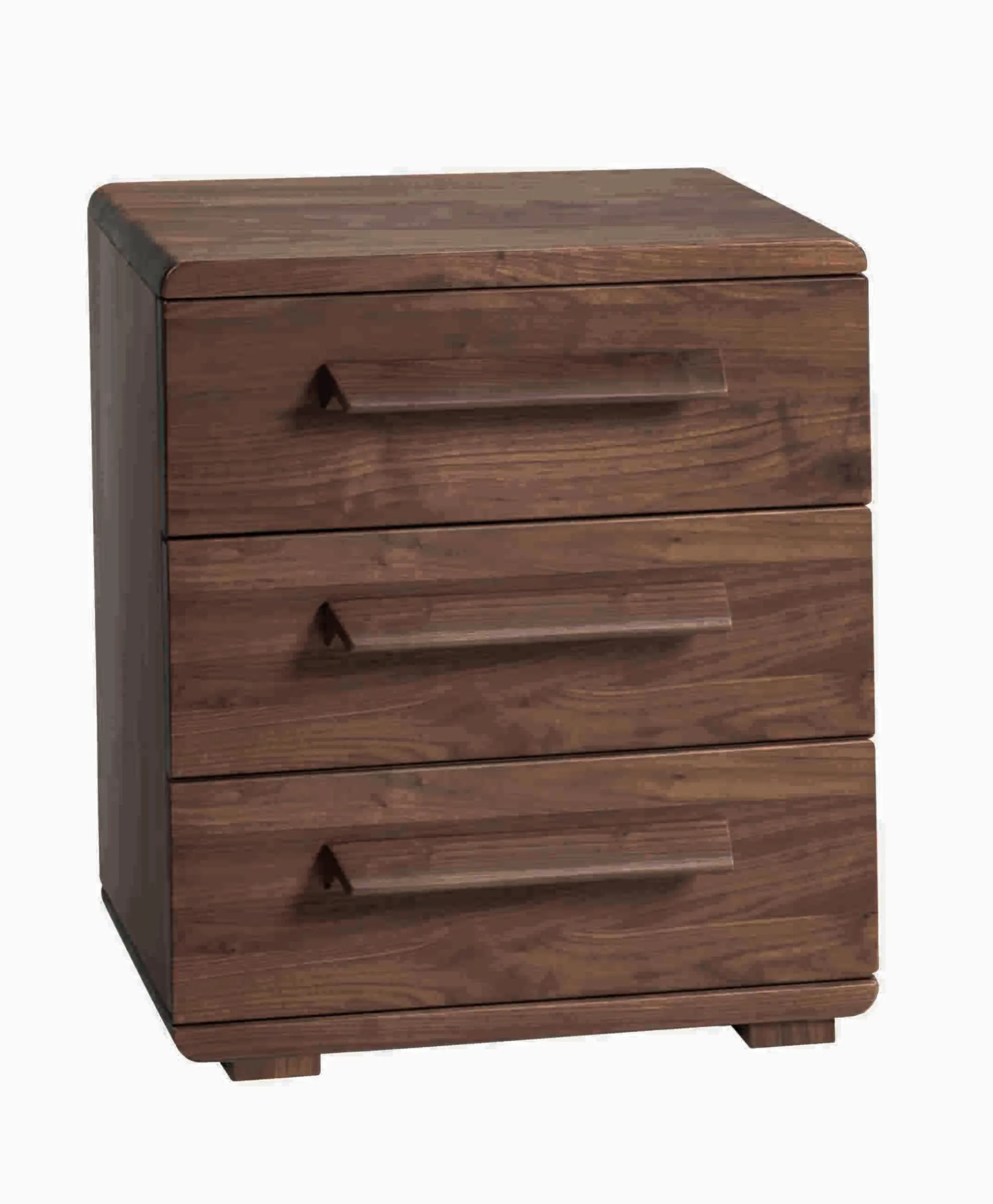 Trigio nachttafel 3 laden hout noten