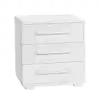 Trigio nachttafel 3 laden hout wit gelakt