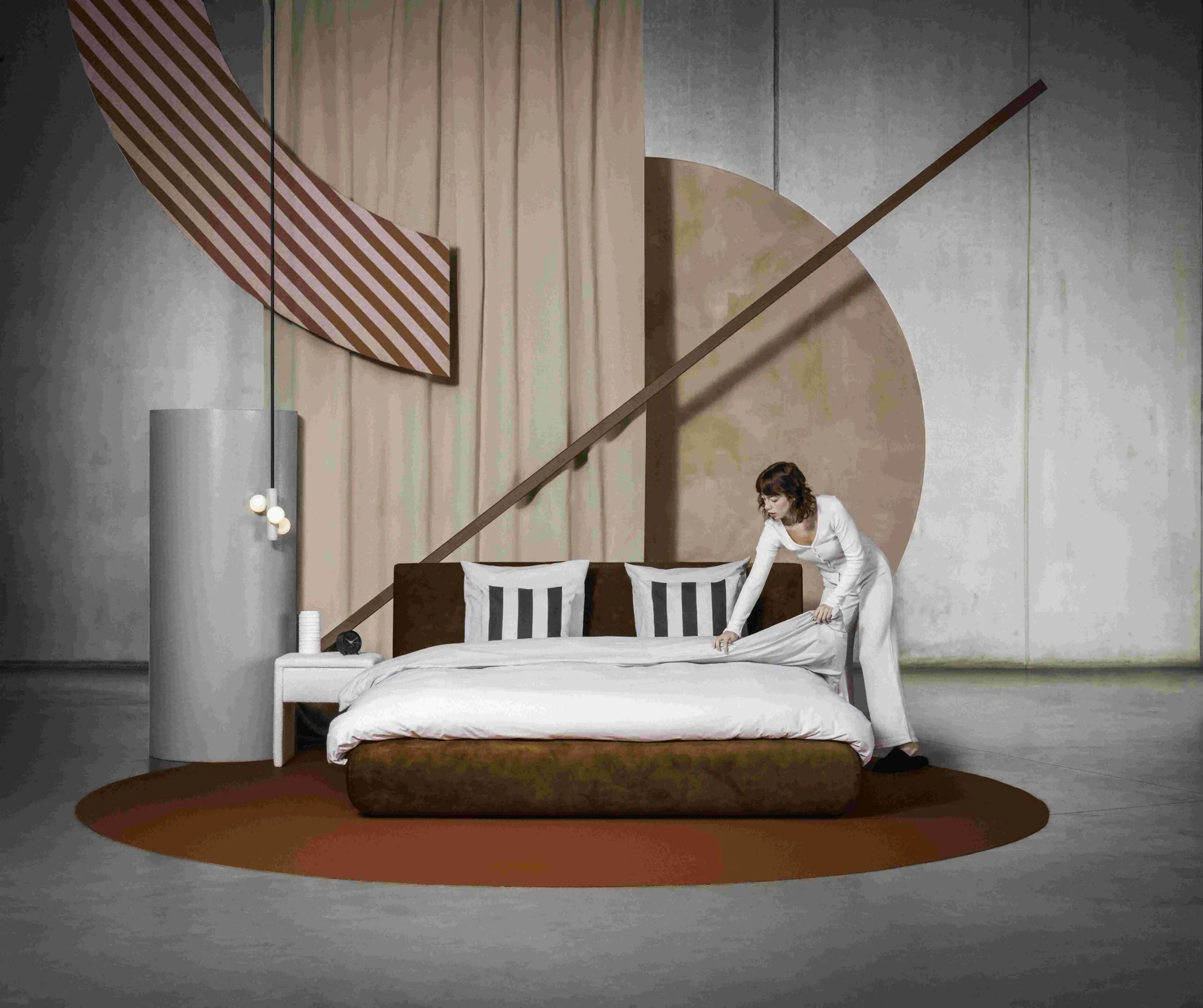 Bedkader Italy Bruin beige